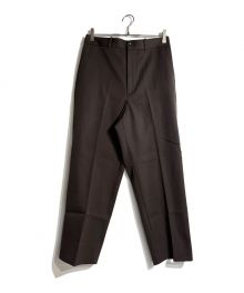 STEVEN ALAN（スティーブンアラン）の古着「TW D/CLT SUPER BAGGY EASY PANT/センタープレスパンツ」｜ブラウン