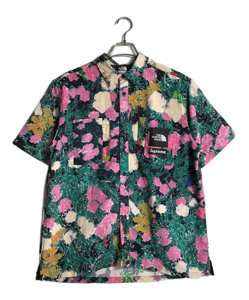 THE NORTH FACE（ザ ノース フェイス）THE NORTH FACE (ザ ノース フェイス) Supreme (シュプリーム) Trekking S/S Shirtフラワーシャツ マルチカラー サイズ:Mの古着・服飾アイテム