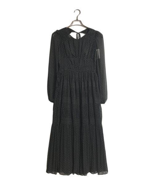 HER LIP TO（ハーリップトゥ）Her lip to (ハーリップトゥ) Majolica Pleated Chiffon Long Dress ブラック サイズ:S 未使用品の古着・服飾アイテム