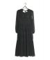 Her lip to（ハーリップトゥ）の古着「Majolica Pleated Chiffon Long Dress」｜ブラック