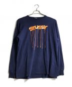 stussyステューシー）の古着「00'sロゴカットソー」｜パープル