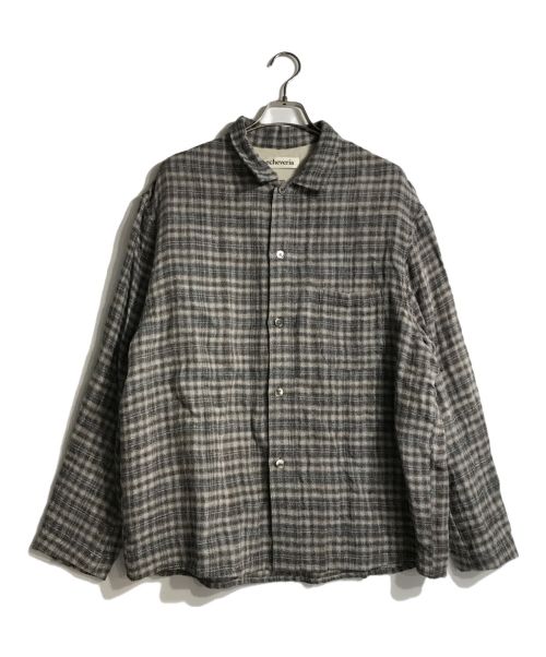 echeveria（エケベリア）echeveria (エケベリア) Linenwool shirts グレー サイズ:2の古着・服飾アイテム