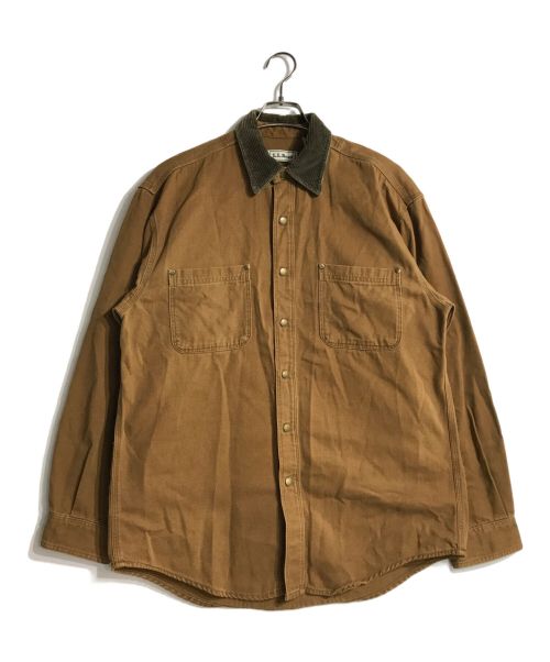 L.L.Bean（エルエルビーン）L.L.Bean (エルエルビーン) 80's USA製 襟コーデュロイシャツ ブラウン サイズ:Mの古着・服飾アイテム