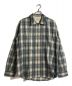 PABLO VINCI（パブロビンチ）の古着「Ombre check zip shirt ジップシャツ」｜ブルー×グレー