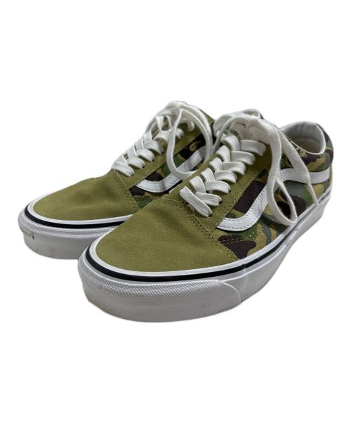 VANS（バンズ）VANS (バンズ) A BATHING APE (アベイシングエイプ) ABC CAMO OLD SKOOL カーキ サイズ:27の古着・服飾アイテム