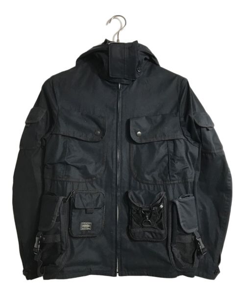 eYe COMME des GARCONS JUNYAWATANABE MAN（アイ コム デ ギャルソン ジュンヤ ワタナベ マン）eYe COMME des GARCONS JUNYAWATANABE MAN PORTER (ポーター) エステルリップストップ GORE-TEX/バッグ カーゴ ジャケット ネイビー サイズ:SSの古着・服飾アイテム