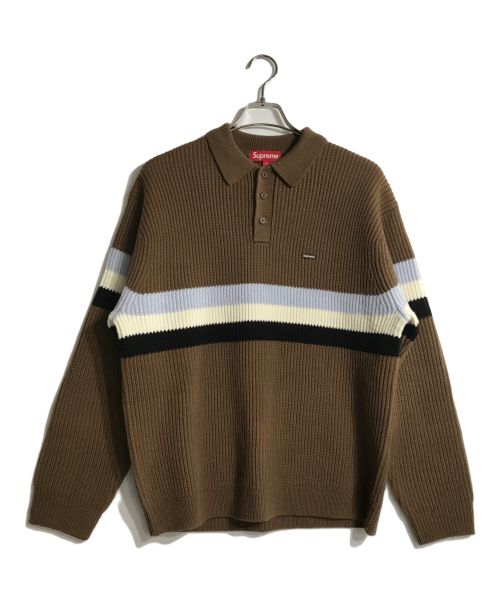 SUPREME（シュプリーム）Supreme (シュプリーム) 23AW Small Box Polo Sweater ブラウン サイズ:Ｍの古着・服飾アイテム