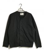 MHLエムエイチエル）の古着「DRY COTTON LINEN LOOPBACK CARDIGAN」｜ブラック