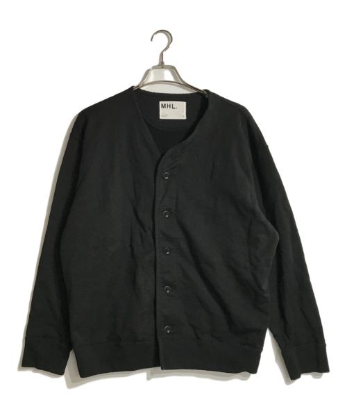 MHL（エムエイチエル）MHL (エムエイチエル) DRY COTTON LINEN LOOPBACK CARDIGAN ブラック サイズ:Lの古着・服飾アイテム