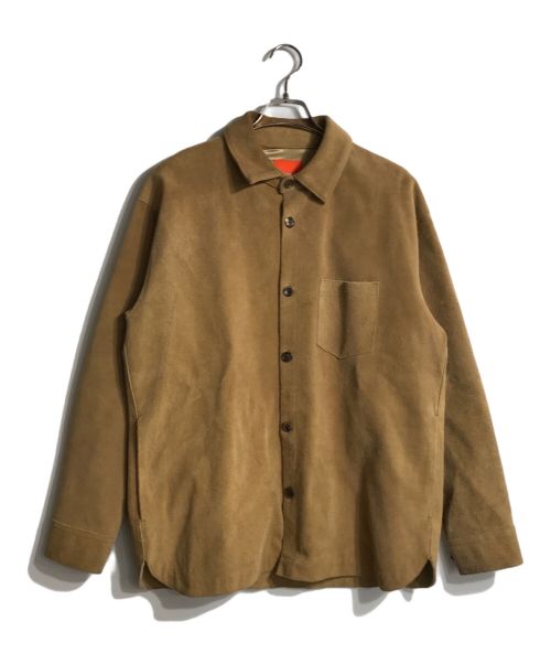 BEAMS（ビームス）BEAMS (ビームス) スウェードシャツ ベージュ サイズ:Mの古着・服飾アイテム