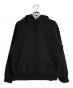 SUPREMEシュプリーム）の古着「supreme satin applique hooded sweatshirt」｜ブラック