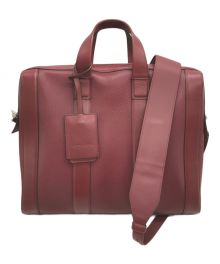 BOTTEGA VENETA（ボッテガベネタ）の古着「LOGO EMBOSSED BRIEFCASE/ブリーフケース」｜ボルドー