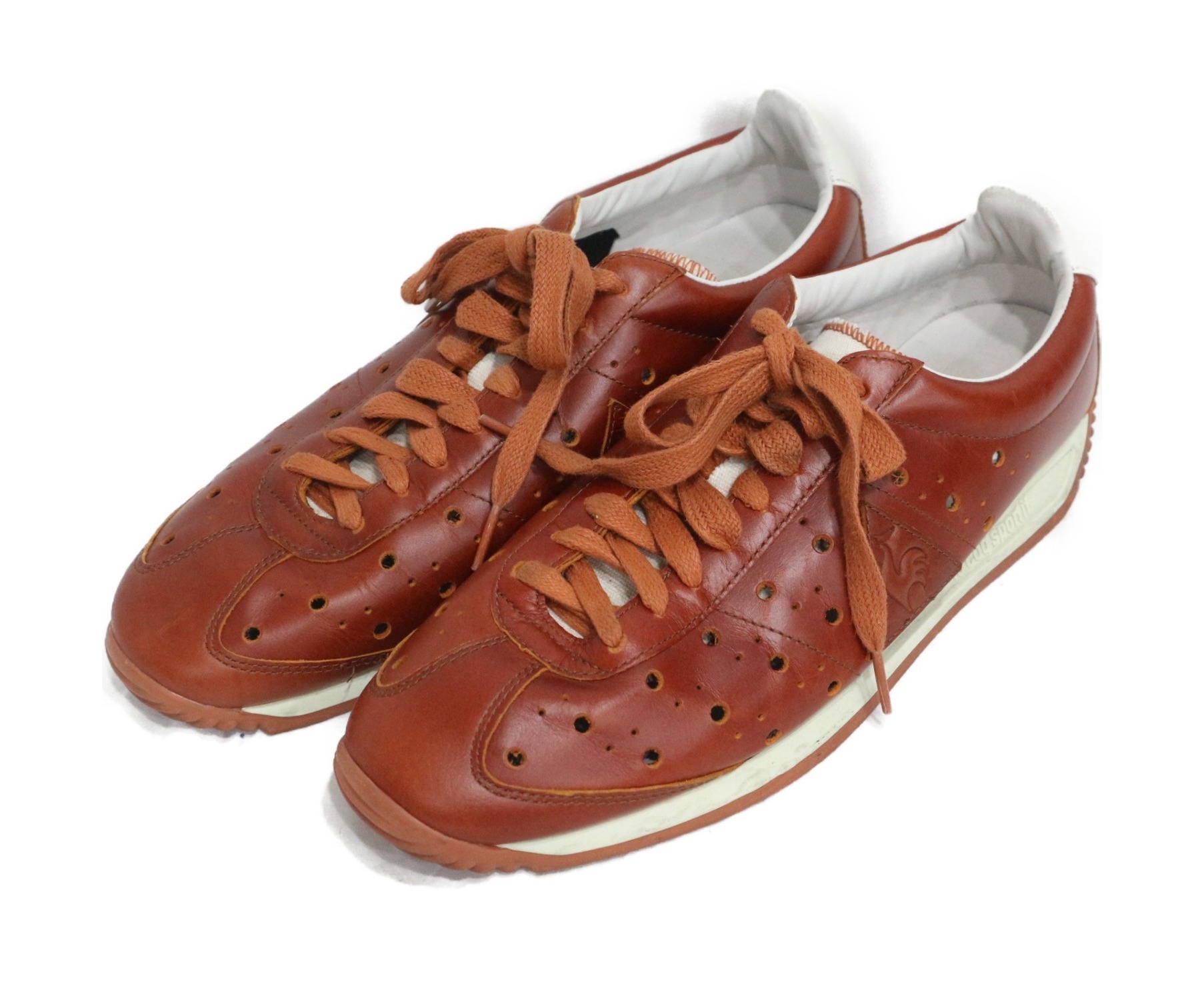 中古 古着通販 Le Coq Sportif ルコック スポルティフ レザースニーカー ブラウン サイズ 29 ブランド 古着通販 トレファク公式 Trefac Fashion