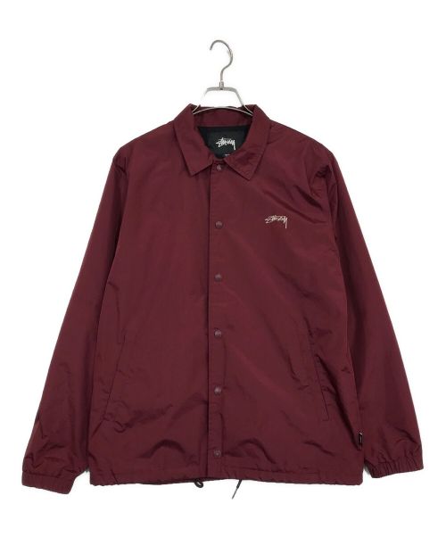 stussy（ステューシー）stussy (ステューシー) コーチジャケット ボルドー サイズ:SIZE Sの古着・服飾アイテム