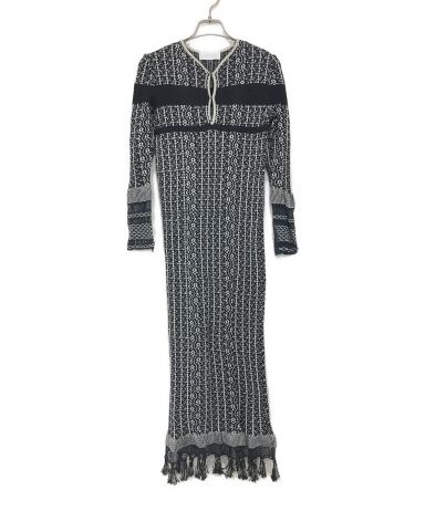 [中古]Mame Kurogouchi(マメクロゴウチ)のレディース ワンピース Rib Jacquard Pedicel Knit Dress