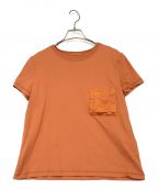 HERMESエルメス）の古着「ポケットTシャツ」｜オレンジ