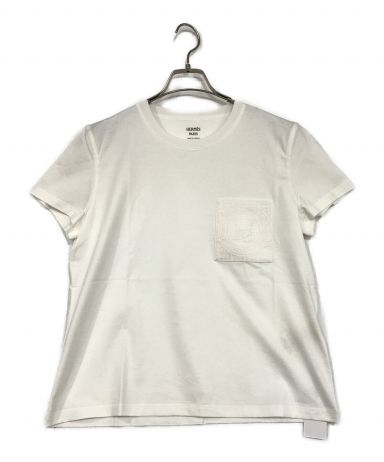 【中古・古着通販】HERMES (エルメス) ポケットTシャツ ホワイト ...