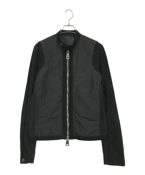 ESTNATION（エストネーション）ESTNATION (エストネーション) ラムレザー切替ジャケット ブラック サイズ:SIZE Mの古着・服飾アイテム