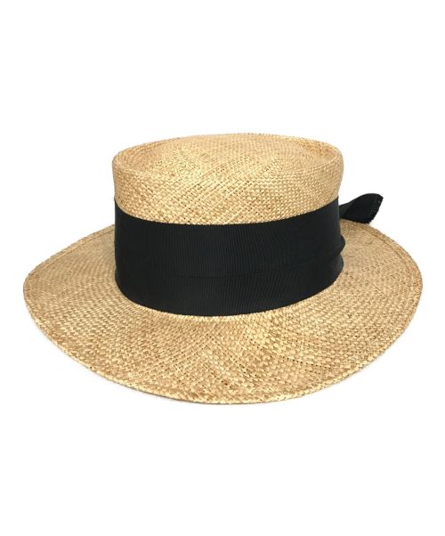 Chapeau d' O（シャポー ド オー）Chapeau d' O (シャポー ド オー) Bao Canotier Wide ナチュラルの古着・服飾アイテム