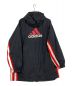 adidas (アディダス) ナイロンコート ブラック×レッド サイズ:SIZE L：6800円