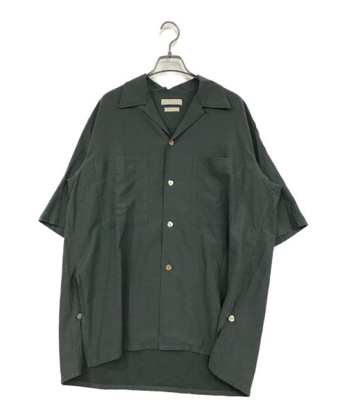 YOKE（ヨーク）YOKE (ヨーク) WIDE FIT OPEN COLLAR SHIRT グリーン サイズ:SIZE　2の古着・服飾アイテム