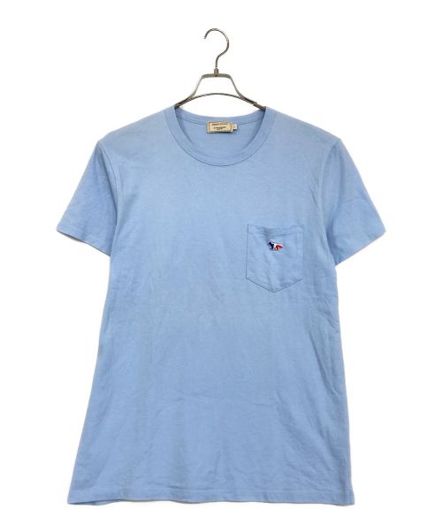 maison kitsune（メゾンキツネ）maison kitsune (メゾンキツネ) ポケットTシャツ スカイブルー サイズ:SIZE　Lの古着・服飾アイテム