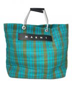 MARNIマルニ）の古着「MARKET STRIPE BAG」｜ブルー