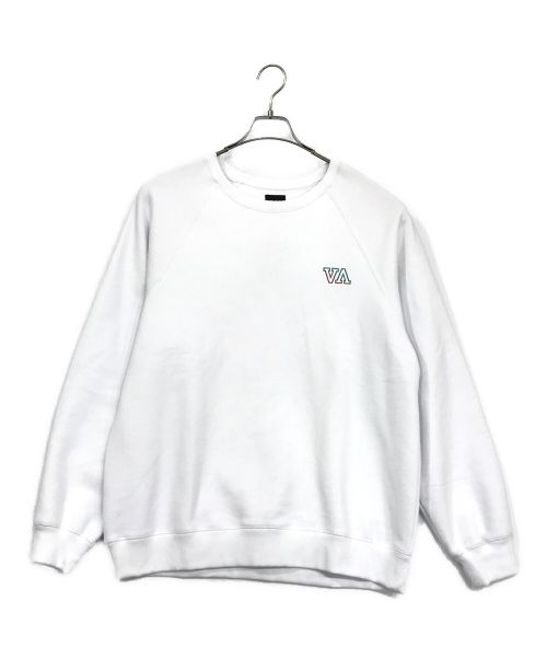 RVCA（ルーカ）RVCA (ルーカ) HAMPTON CREW トレーナー ホワイト サイズ:SIZE Mの古着・服飾アイテム