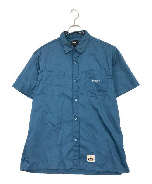 stussy（ステューシー）stussy (ステューシー) ワークシャツ ブルー サイズ:SIZE　XLの古着・服飾アイテム