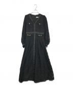 HER LIP TOハーリップトゥ）の古着「Nottingham Lace Long Dress」｜ブラック