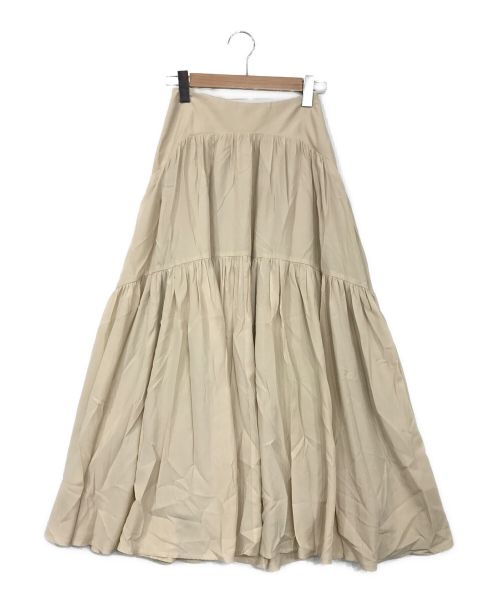 HER LIP TO（ハーリップトゥ）HER LIP TO (ハーリップトゥ) High-Waist Tiered Long Skirt ベージュ サイズ:SIZE Mの古着・服飾アイテム