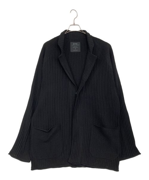 s'yte（サイト）s'yte (サイト) 12G SPRITZY PLAIN STITCHES SNAP FASTENER KNIT JACKET/ニットジャケット ブラック サイズ:SIZE 3の古着・服飾アイテム