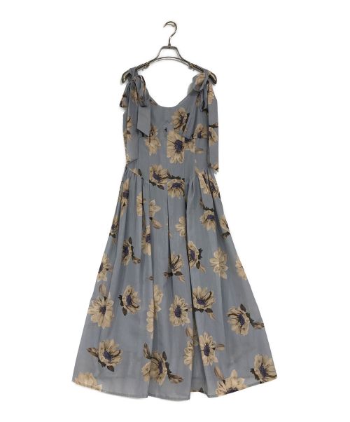 HER LIP TO（ハーリップトゥ）Her lip to (ハーリップトゥ) Sunflower-printed MidiDress ネイビー サイズ:SIZE　S 未使用品の古着・服飾アイテム