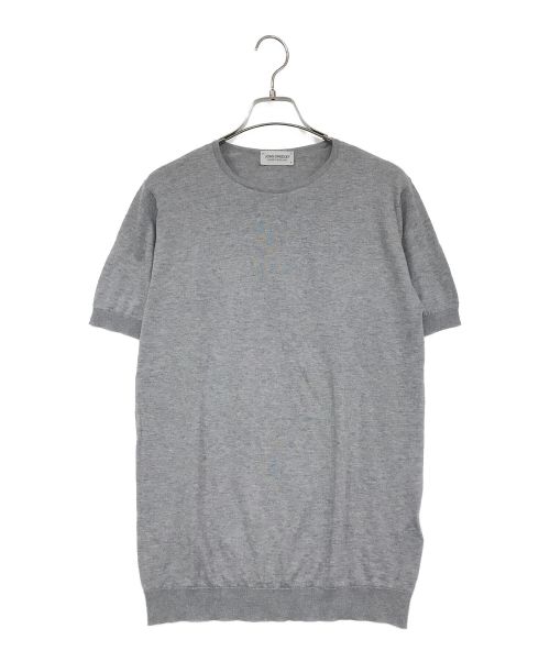 JOHN SMEDLEY（ジョンスメドレー）JOHN SMEDLEY (ジョンスメドレー) 半袖ニット グレー サイズ:SIZE　Sの古着・服飾アイテム