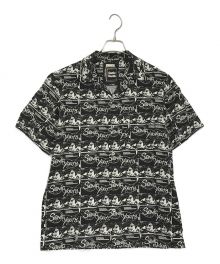 Hysteric Glamour（ヒステリックグラマー）の古着「SY/UG PATTERN柄 オープンカラーシャツ」｜ブラック