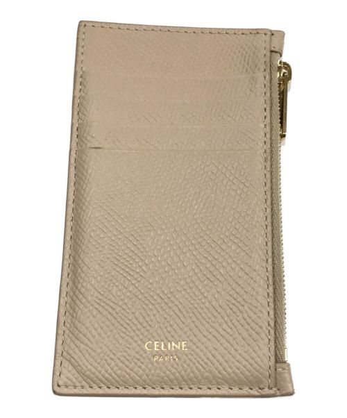 CELINE（セリーヌ）CELINE (セリーヌ) Zipped Compact Card Holder ベージュの古着・服飾アイテム