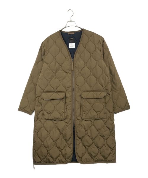 TAION（タイオン）TAION (タイオン) V NECK ZIP COAT ブラウン サイズ:SIZE　XLの古着・服飾アイテム