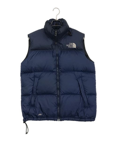 THE NORTH FACE（ザ ノース フェイス）THE NORTH FACE (ザ ノース フェイス) センターロゴ Nuptse Vest /ヌプシベスト ネイビー サイズ:SIZE Mの古着・服飾アイテム