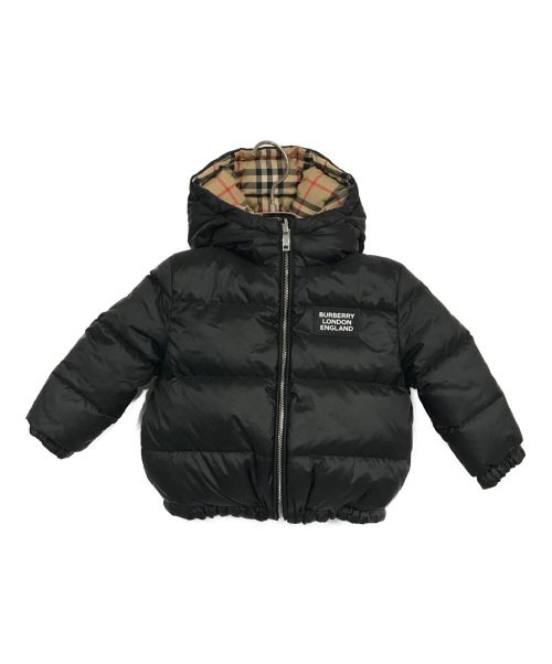 BURBERRY LONDON（バーバリーロンドン）BURBERRY LONDON (バーバリー ロンドン) Reversible Hooded Down Jacket/リバーシブルフーデッドダウンジャケット ブラック サイズ:SIZE 18M/86cmの古着・服飾アイテム