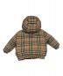 中古・古着 BURBERRY LONDON (バーバリー ロンドン) Reversible Hooded Down Jacket/リバーシブルフーデッドダウンジャケット ブラック サイズ:SIZE 18M/86cm：25800円