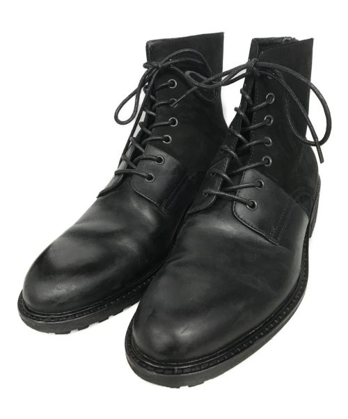 Alfredo BANNISTER（アルフレッドバニスター）Alfredo BANNISTER (アルフレッドバニスター) ベロア切替 レースアップブーツ ブラック サイズ:SIZE 39の古着・服飾アイテム