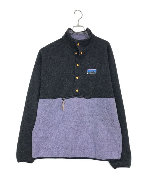 Patagonia（パタゴニア）Patagonia (パタゴニア) ナチュラル・ブレンド・スナップT・プルオーバー グレー×パープル サイズ:SIZE　Lの古着・服飾アイテム