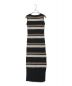 HER LIP TO（ハーリップトゥ）の古着「Cotton Striped Ribbed Knit Dress/ニットワンピース」｜ブラック
