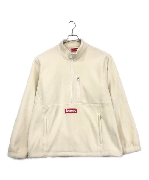 SUPREME（シュプリーム）SUPREME (シュプリーム) polartec Half Zip Pullover/ポーラーテックハーフジッププルオーバー ホワイト サイズ:SIZE　Lの古着・服飾アイテム