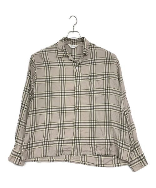 UNUSED（アンユーズド）UNUSED (アンユーズド) RAYON CHECK SHIRT ベージュ サイズ:SIZE　2の古着・服飾アイテム