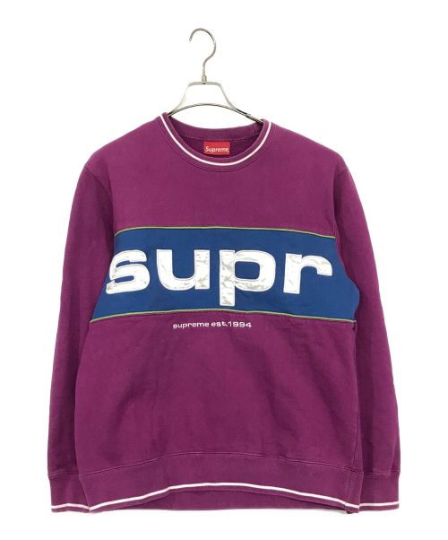 SUPREME（シュプリーム）SUPREME (シュプリーム) Piping Crewneck パープル サイズ:SIZE　Mの古着・服飾アイテム