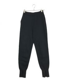 MANOF（マノフ）の古着「HEM SLIT JERSEY KNIT PANTS」｜ブラック