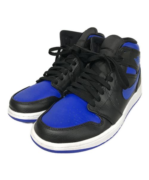 NIKE（ナイキ）NIKE (ナイキ) AIR JORDAN 1 MID ブラック×ブルー サイズ:SIZE US9.5の古着・服飾アイテム