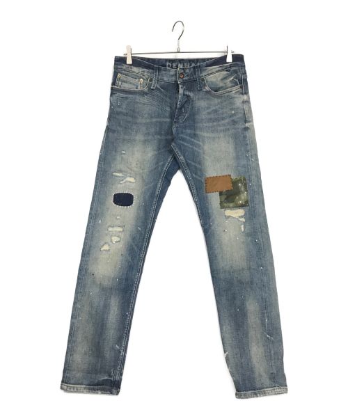 Denham（デンハム）Denham (デンハム) パッチワークダメージ加工デニムパンツ インディゴ サイズ:SIZE　31の古着・服飾アイテム