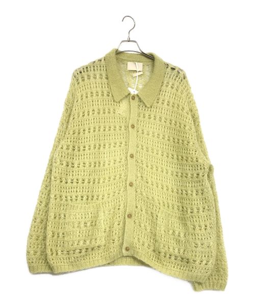 YOKE（ヨーク）YOKE (ヨーク) MOHAIR SILK MESH KNIT SHIRT ライムイエロー サイズ:SIZE　3の古着・服飾アイテム